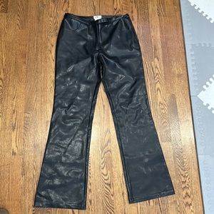 Leather Pants, M Black Women’s Motorcycle Riding Boot Cut 11/12